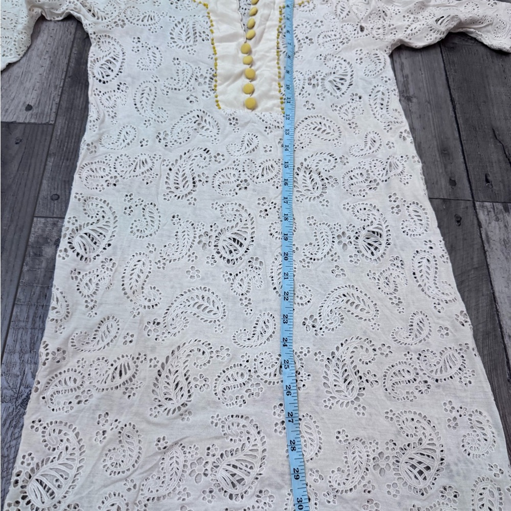 Phillip Lim 3.1 White Paisley Lace Motif Antique Button Dainty Cottage Dress - Picture 3 of 6